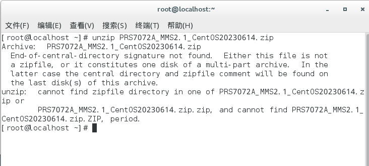 centos解压zip文件报错：End-of-central-directory signature not found. Either this file is not a zipfile, or it constitutes one disk of a multi-part archive…. - 正则时光